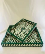 Jodha Regal Tray In Bone Inlay