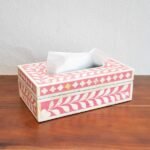 Floral Bone Inlay Tissue Box