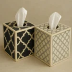 Handmade Bone Inlay Tissue Box – Decorative Home Accent