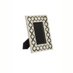 Bone Inlay Picture Frame in Black & White