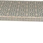 Luxury Green & White Bone Inlay Waterfall Coffee Table | Handmade