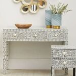 Bone Inlay Tables and Cabinets