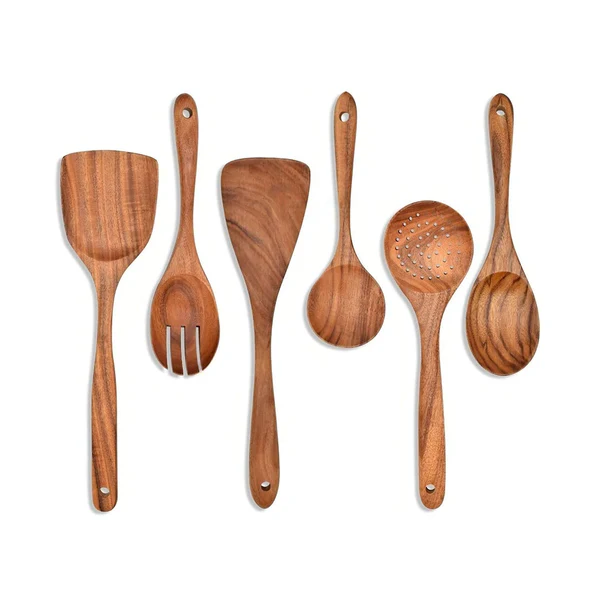 SPOON 9 WOODEN SPOONS SET - Image 1
