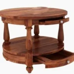 Pandit Wooden Art coffee table sheesham wood, round center table