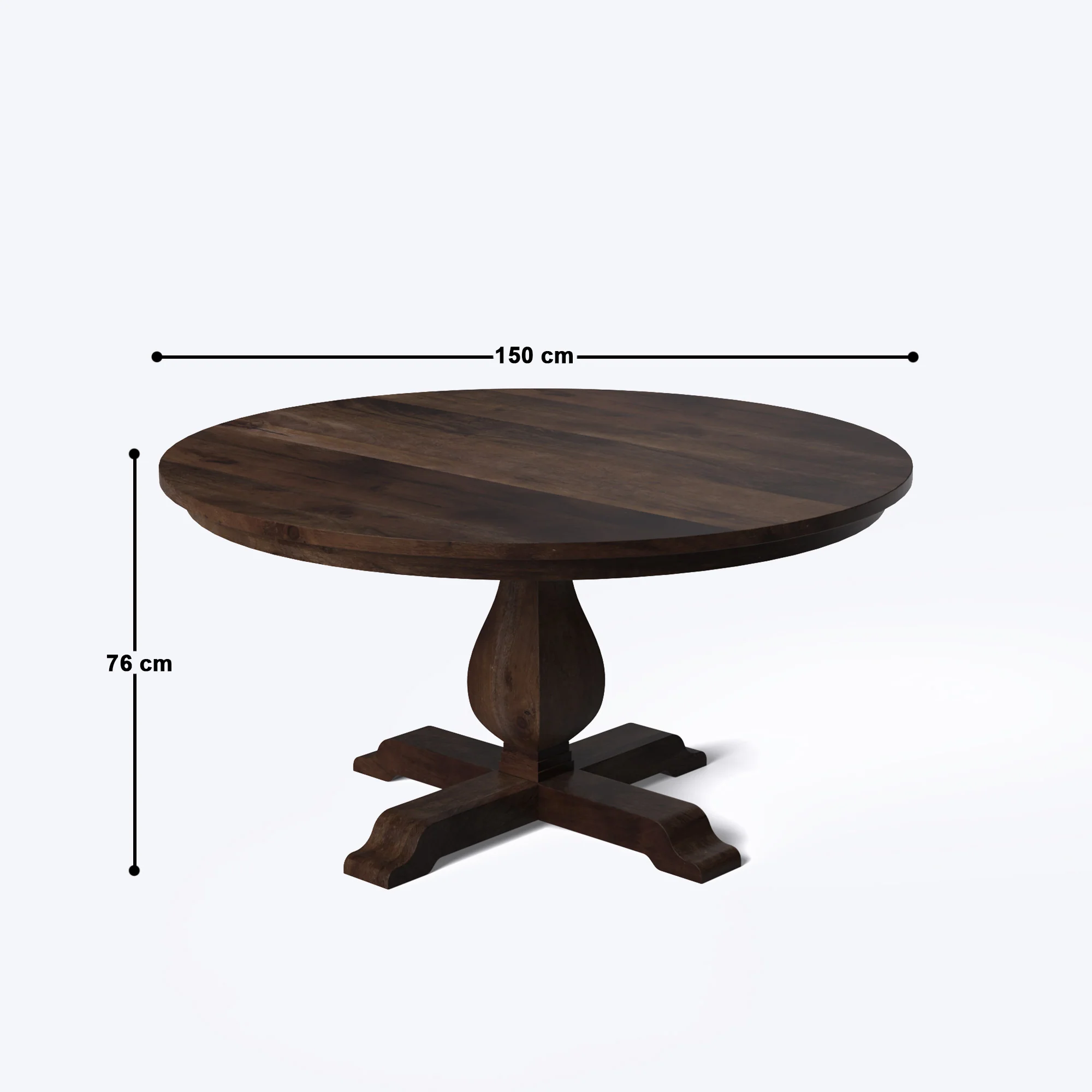 WOODEN FURNITURE 14 Derbyshire Round Dining Table - Image 1