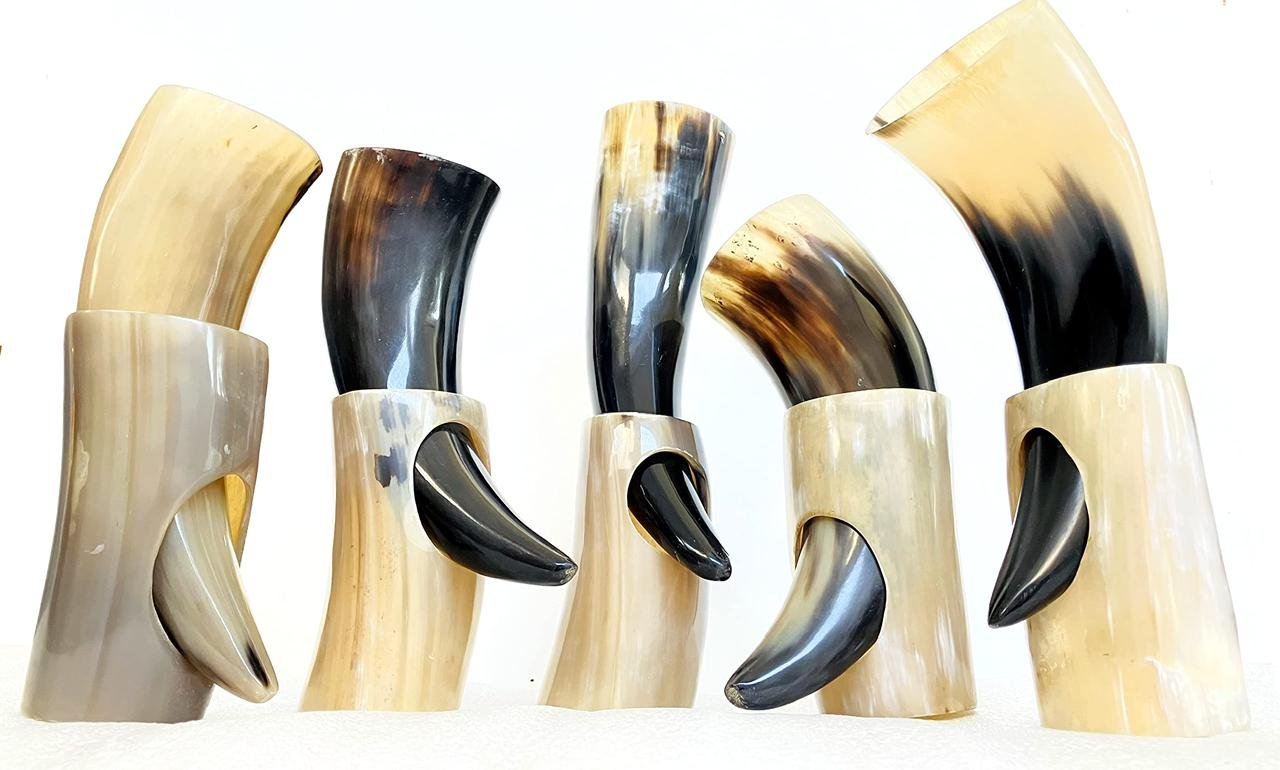 WhatsApp Image 2026-05-08 at 4.51.51 PM Premium Buffalo Horn Decorative Vase Set - Image 1