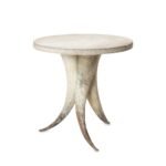 Minimalist Ivory Buffalo Horn Accent Side Table