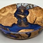 Ocean Resin Wood Art Platter