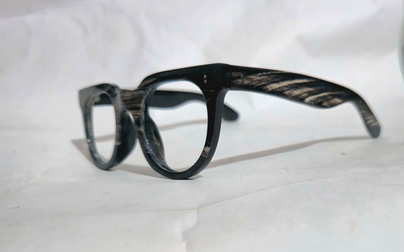 gava eyeglass 1 Black Buffalo Horn Designer Eyeglass Frame - Image 1