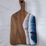 resin  and wooden chooping board