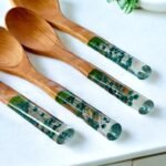 resin and wooden spoon
