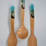 resin and wooden spoons