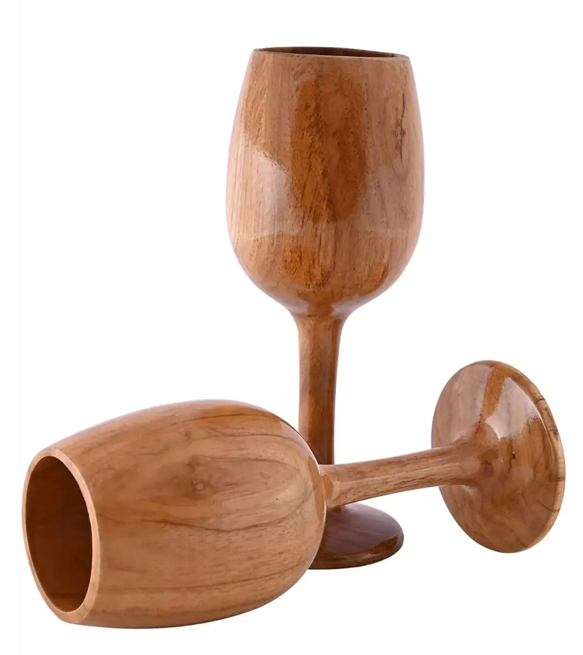 wd glass 1 GenericBrand Drinkware & Glassware - Solid Wood Cups, - Image 1